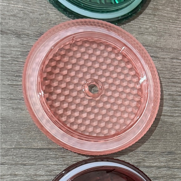 Starbucks Green Red Pink Jeweled Diamond 16oz Grande Cold Coffee 3 Tumblers - Picture 9 of 9